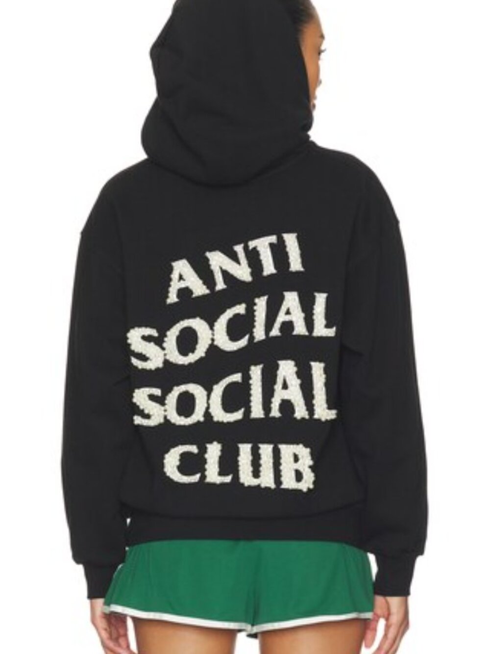 New ANTI SOCIAL SOCIAL CLUB Women's Black Clutching Pearls Hoodie - Picture 3 of 7